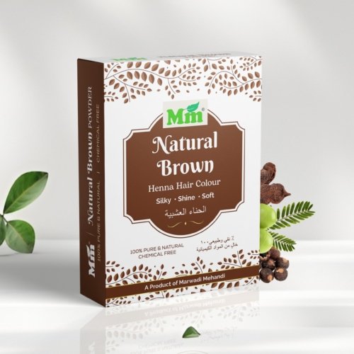 Natural Brown Henna for Hair Color